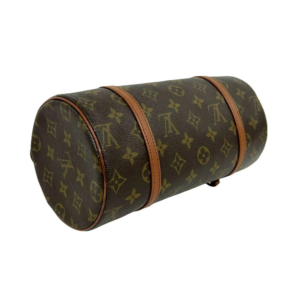 LOUIS VUITTON Authentic Vintage Brown Monogram Leather Papillon 26 Boston Bag - Picture 7 of 9